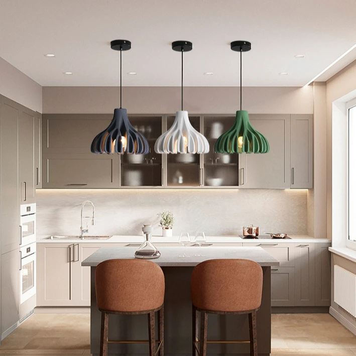 Macaron Resin Restaurante Pendant Light, Bar Counter Study Pendant Light, Luminárias Decorativas Personalizadas e Criativas