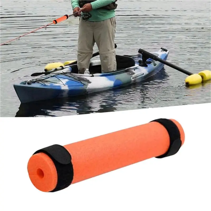 Canna galleggianti 6 pezzi canna di schiuma Floaties Kayak canna da pesca galleggiante con cinghie attrezzatura da pesca per prevenire la caduta della canna stretta