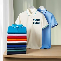 Summer Short Sleeve Polo Shirt Men Women Custom logo Smiple Breathable Top Personal Company Group Uniform Shirts