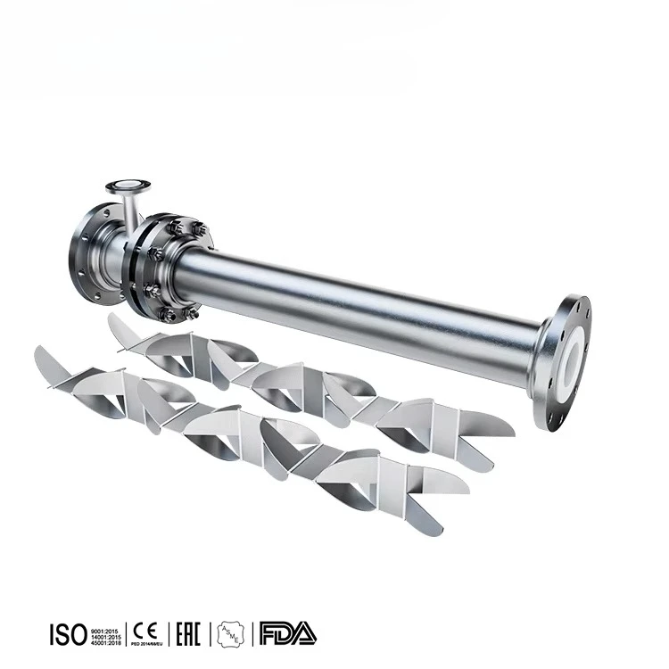 Efficient static mixer for oxygenation in recirculating aquaculture