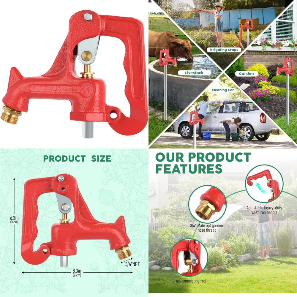 

Frost-Resistant Outdoor Hydrant Head, 3/4 Garden Irrigation Replacement, for Farm & Garden Use