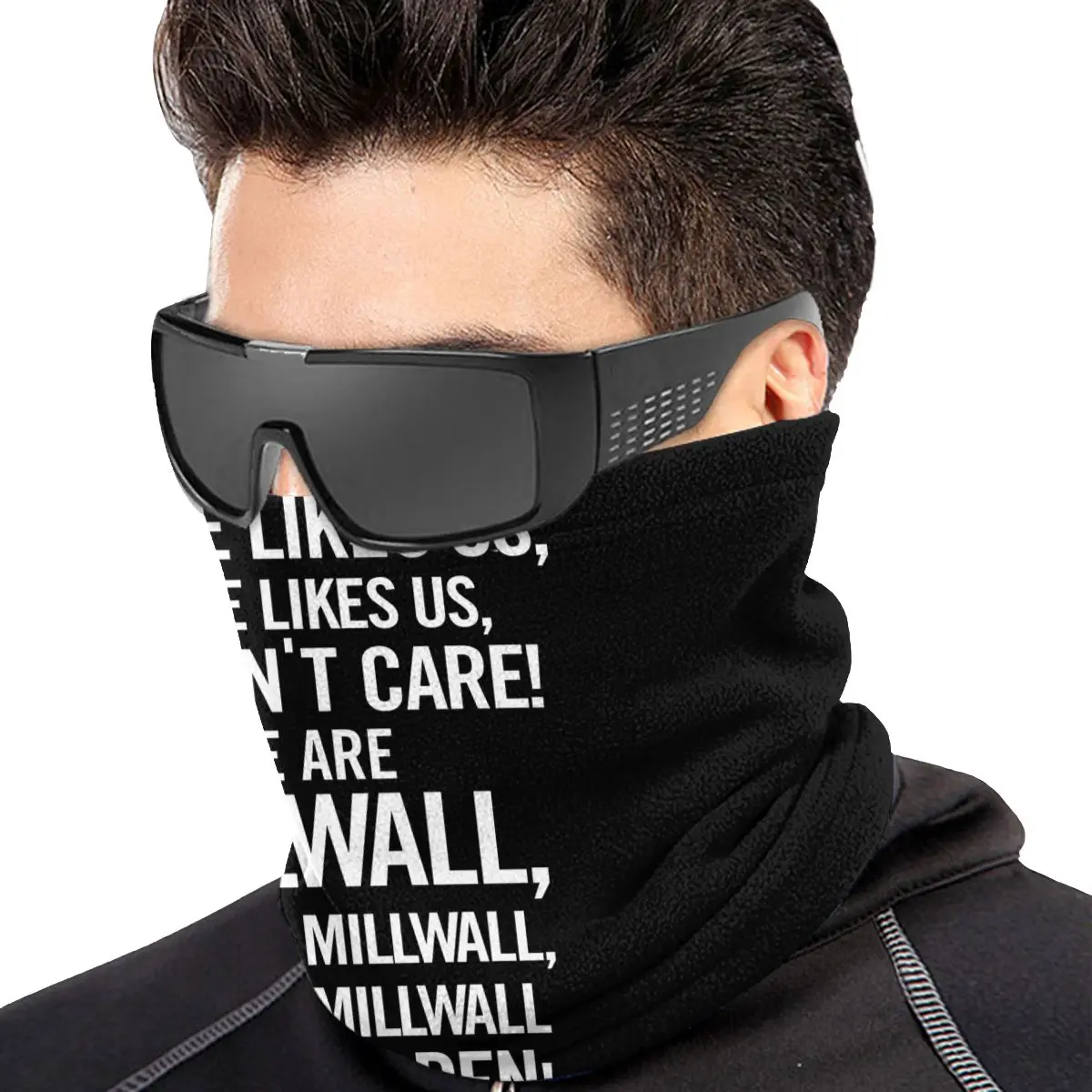 Tidak Ada Yang Menyukai Kami, Kami Tidak Peduli (Millwall) Microfiber Neck Gaiter Bandana Scarf Soft Half Mask Multifungsi