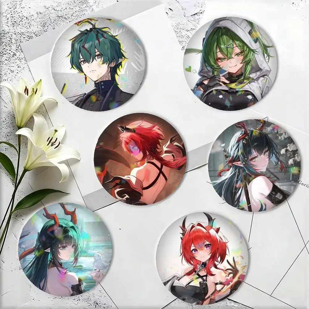 Game A-Arknights Endfield-D 25mm 32mm 44mm 58mm 75mm Brooches Badges Pins for Accessories Gift