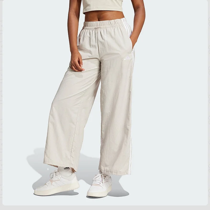 Adidas 2026 Summer Women's Three-Stripes Loose-Fitting Wide Leg Casual Knitted Pants JC8168