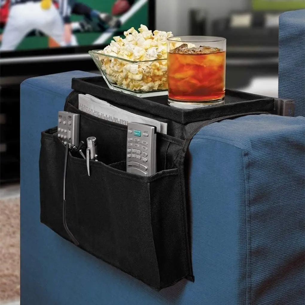 Sofa Armrest Organizer with Cup Holder No-Slip Couch Sofa Armrest Organiser Couch Remote Canddy Control Holder