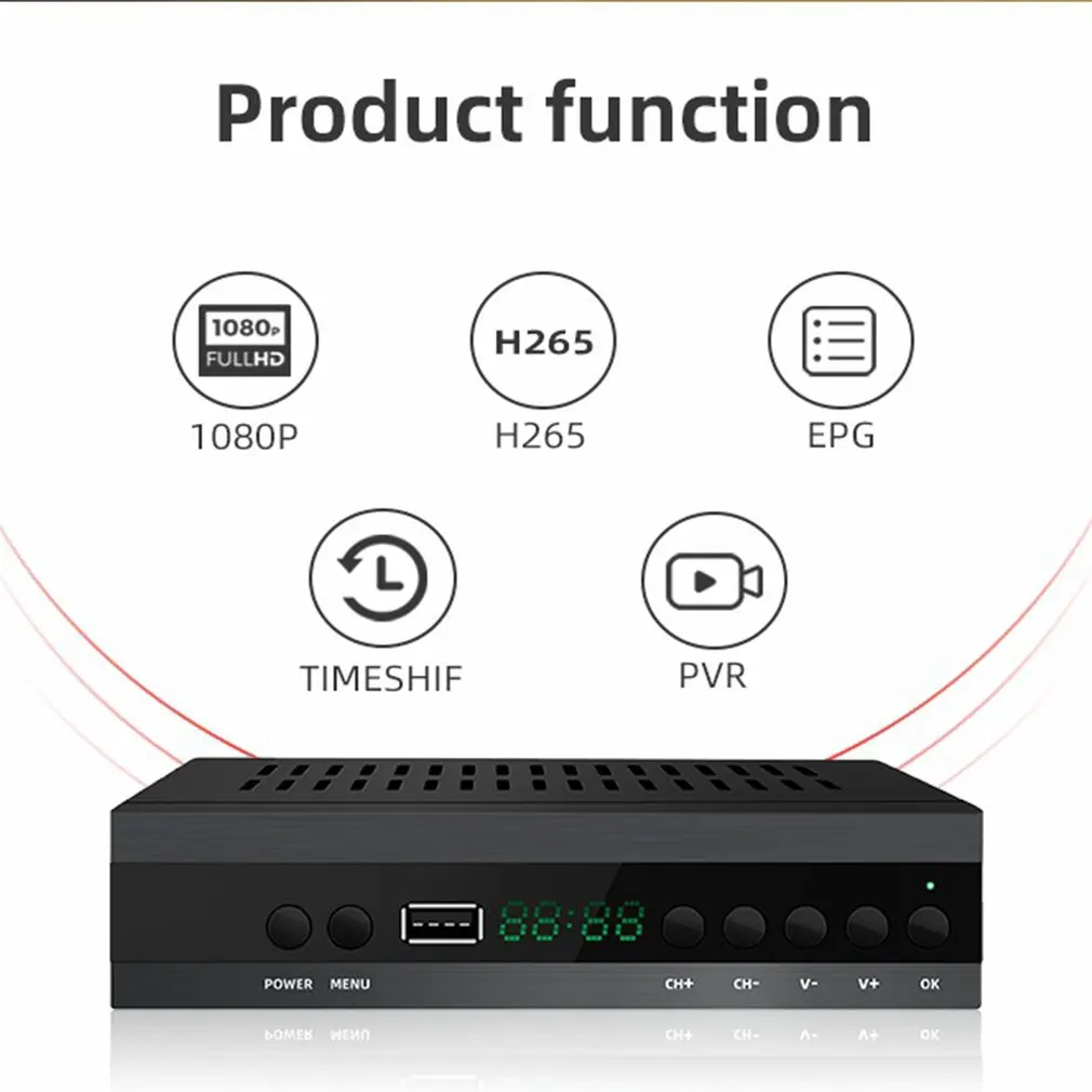 1080P  Digital TV Free Digital Channels Converter TV Tuner Digital HDTV Live with TV Set Top Box with HD Output HDTV TV Tuner