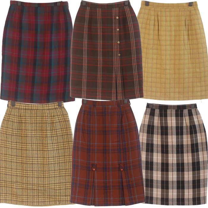 

Винтажная женская юбка японского производства для деловых женщин, с высокой талией, А-силуэт, шерстяная, деловая, с разрезом