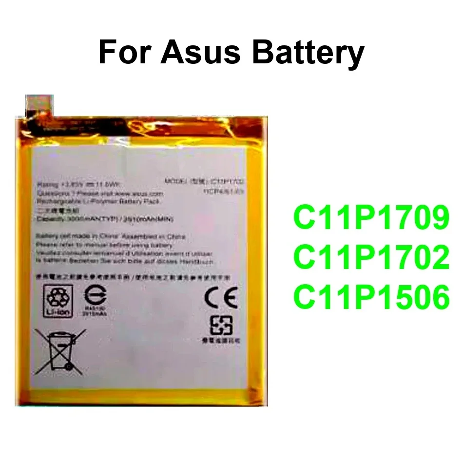 

Долговечный аккумулятор для мобильного телефона C11P1702 C11P1506 C11P1709 2070-3040 мАч для Asus Zenfone GO V 5,5 Live G500tg L1 Lte