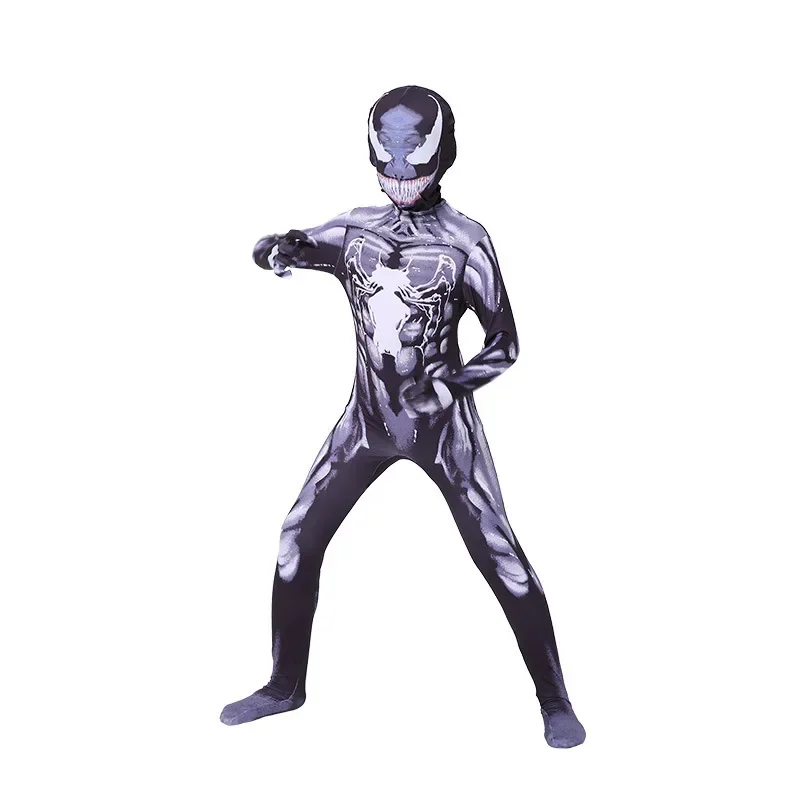 Kids Superhero Spiderman Cosplay Costume Iron Man Black Panther Zentai Jumpsuit Bodysuit Halloween Party Costumes for Boys Girls