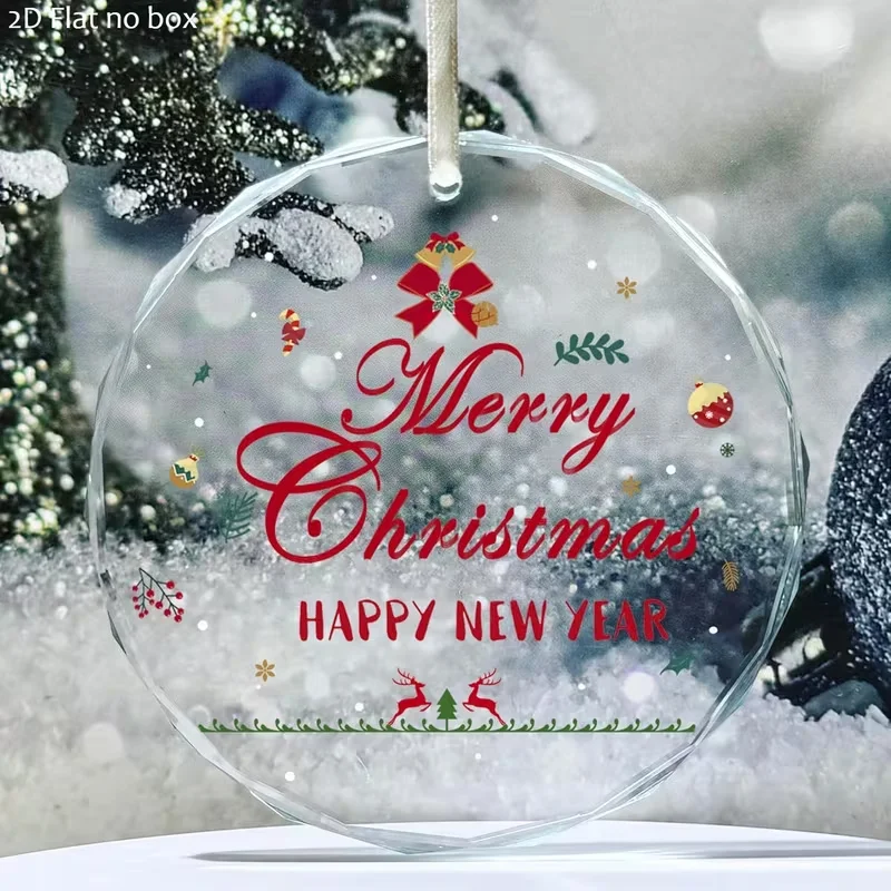 

2D самолет, милые стеклянные украшения - 8х8 см (8 см круглый) Памятные предметы на Рождество и День святого Валентина, День Благодарения, можно повесить