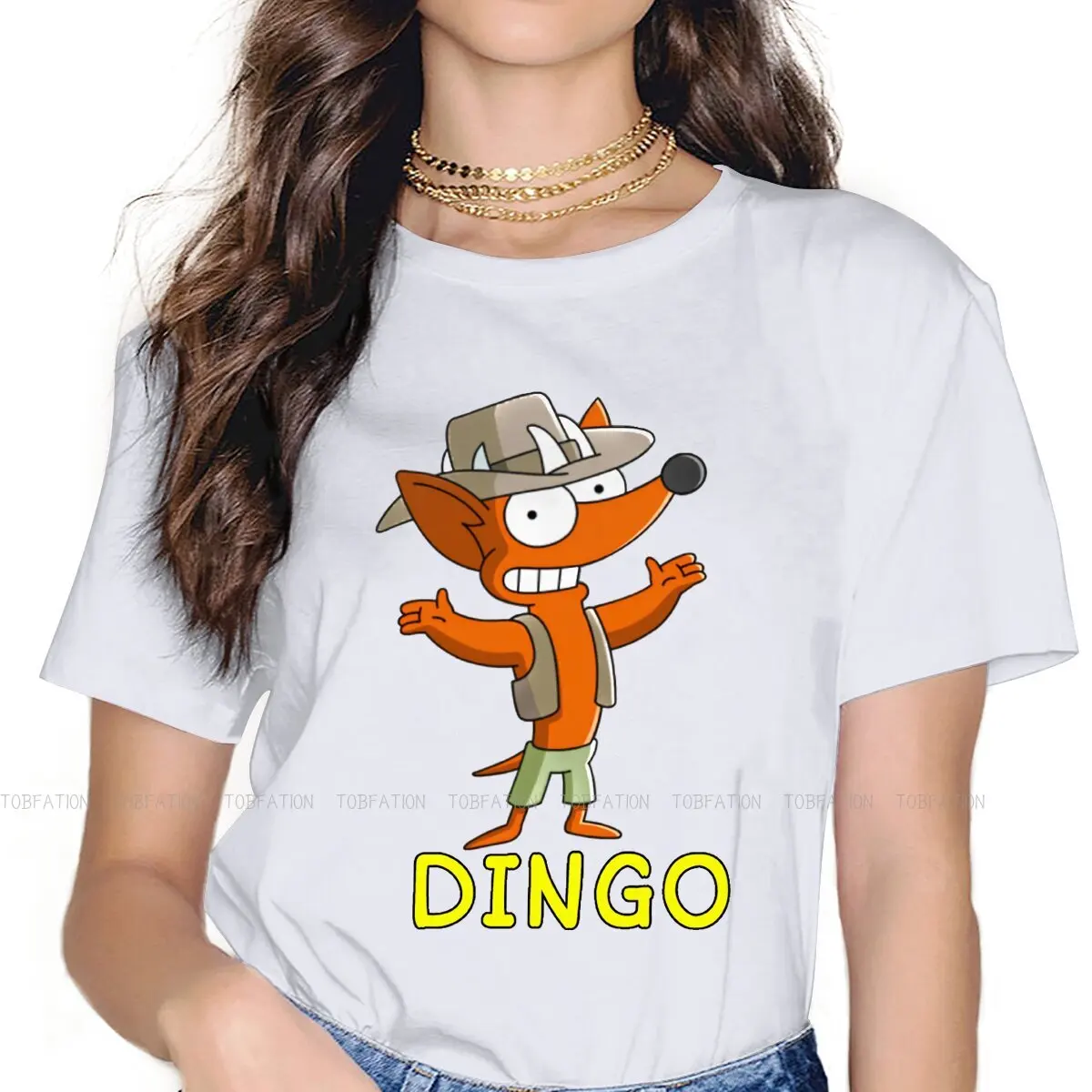 Dash Dingo TShirt For Women Crash Bandicoot Game Tops Harajuku Female T Shirt Basic Graphic Loose