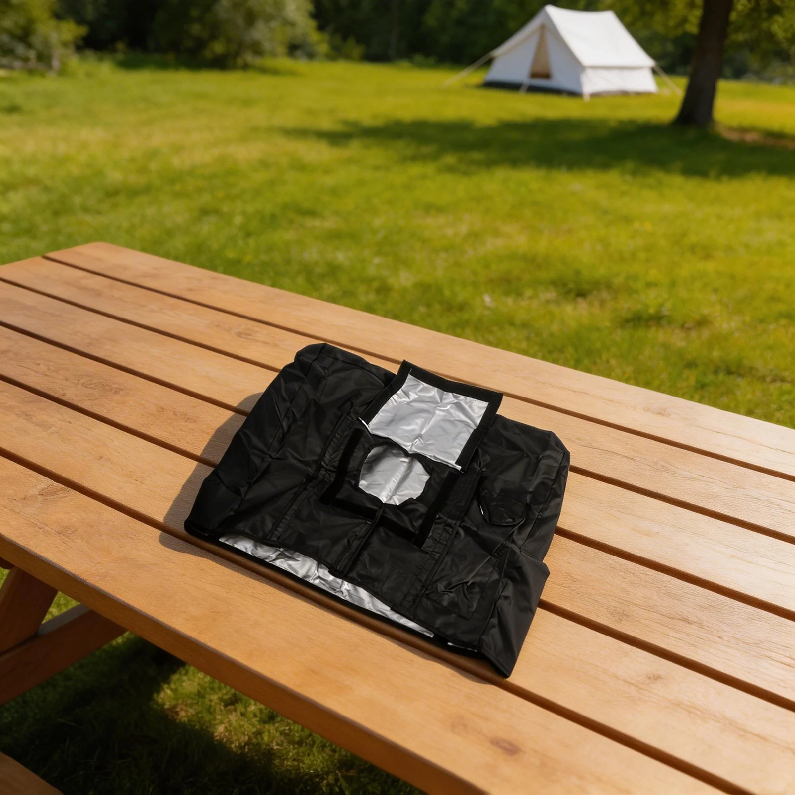 Waterproof Dustproof Outdoor TV Cover 210D Oxford Fabric with Double Stitch Seams for Protection in Harsh Weather