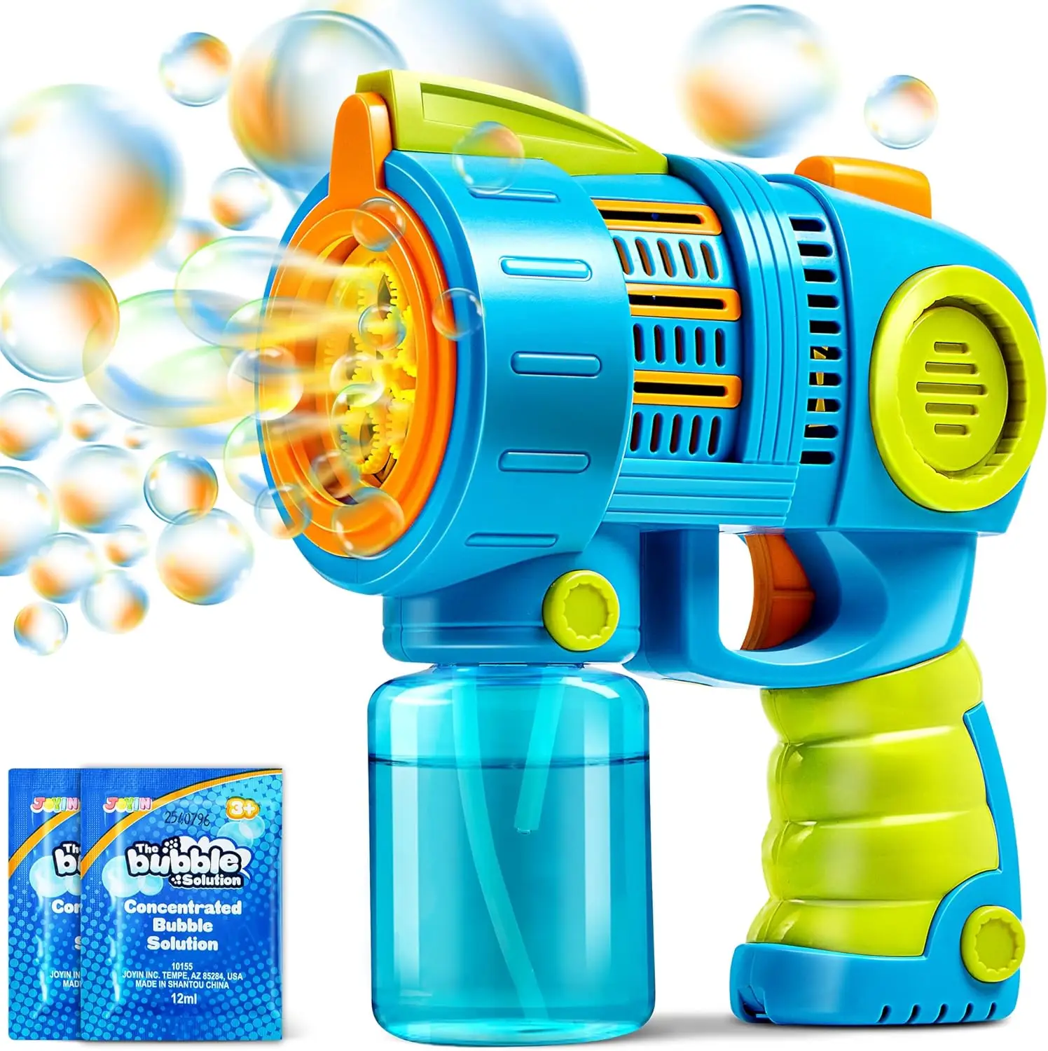 

2-in-1 Automatic Bubble Gun Machine for Toddlers 1-3 Kids 4-8, Outdoor Toy, Party, Easter Gift