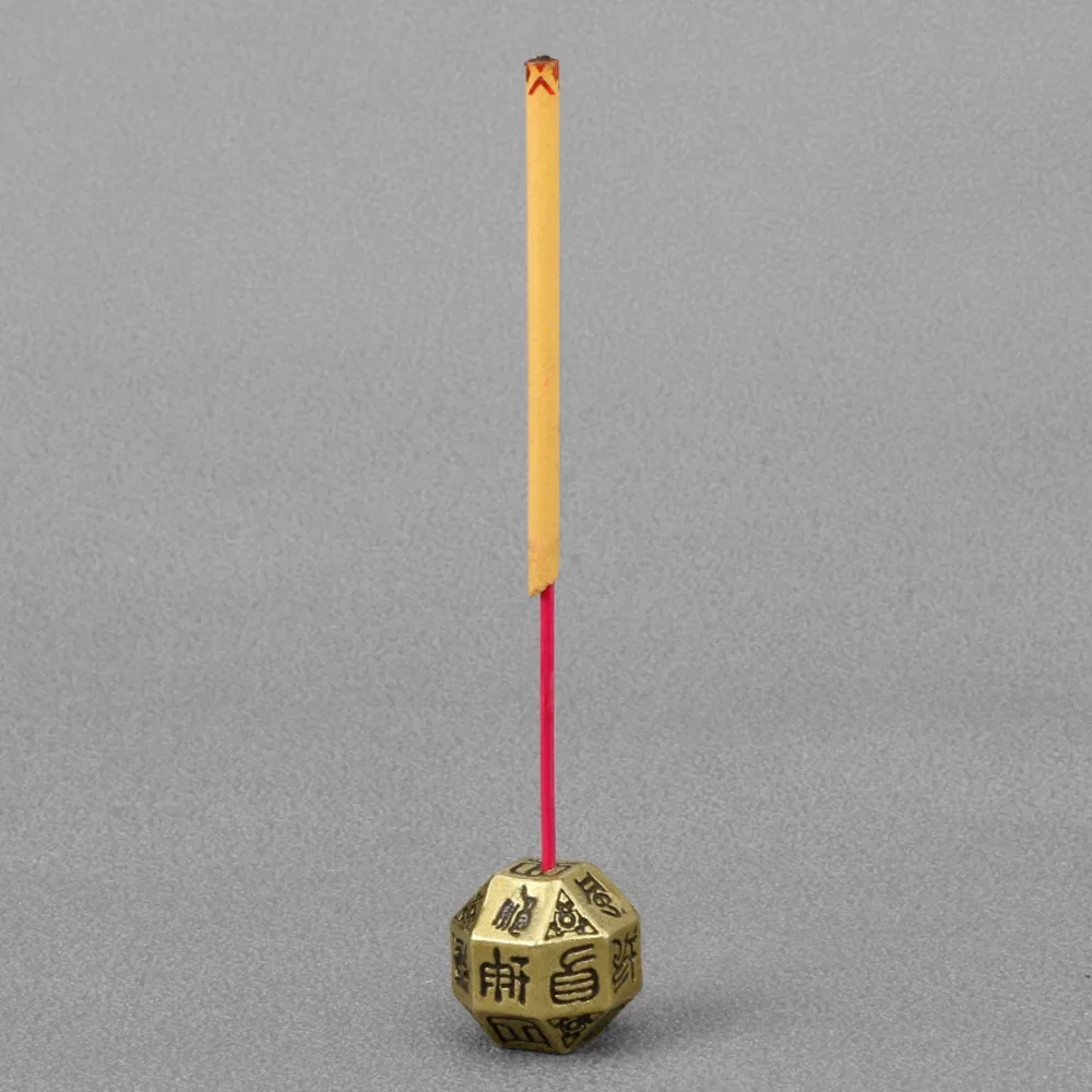 China-Chic Used Solid Copper Incense Burner Polygonal Dice Color Creative Trend Bronze Handicraft Small Ornaments