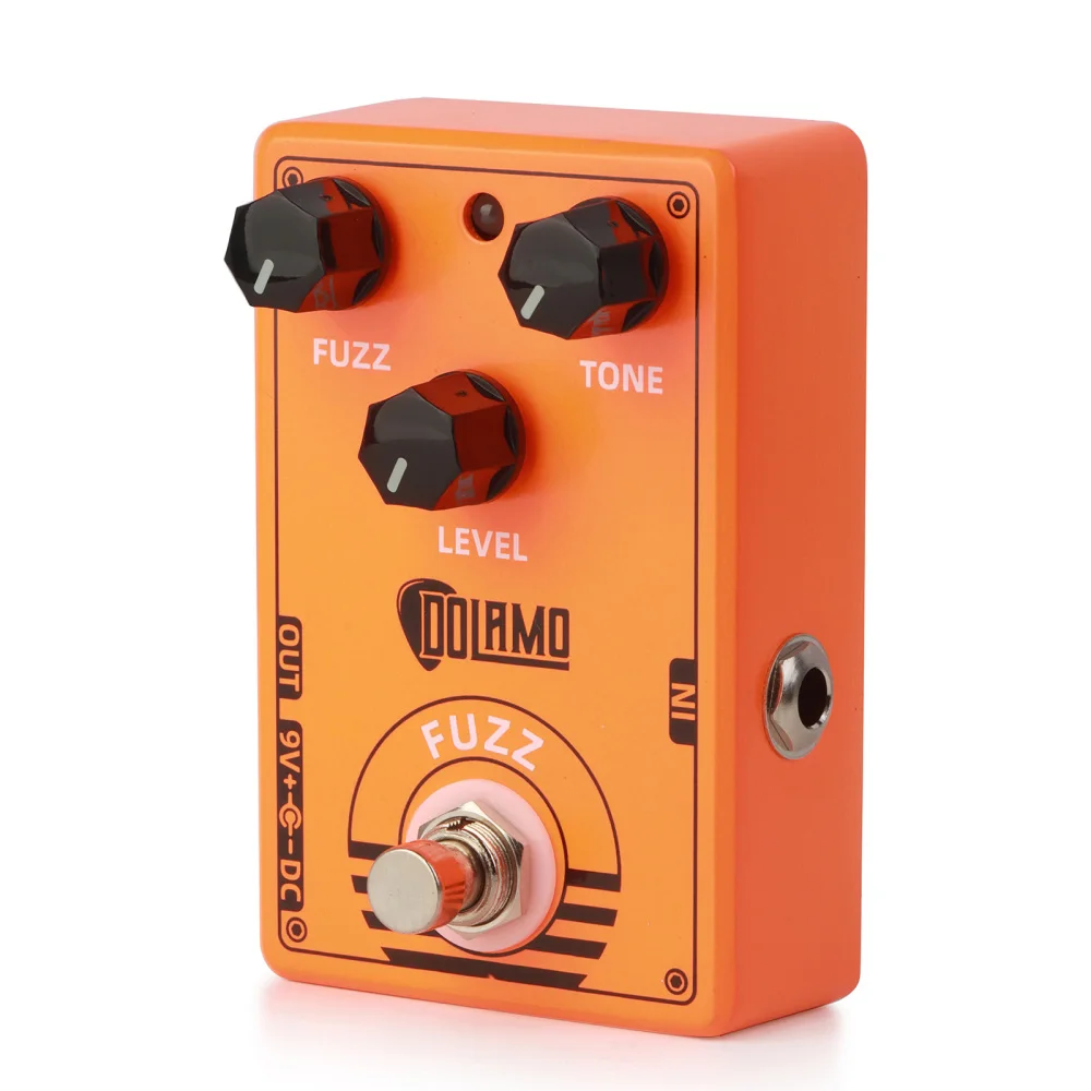 Caline D-2 Pedal gitar Dolamo Pedal efek gitar elektrik Fuzz Pedal Bypass sejati bersih untuk menengah Fuzz Level Tone Kontrol bulu halus