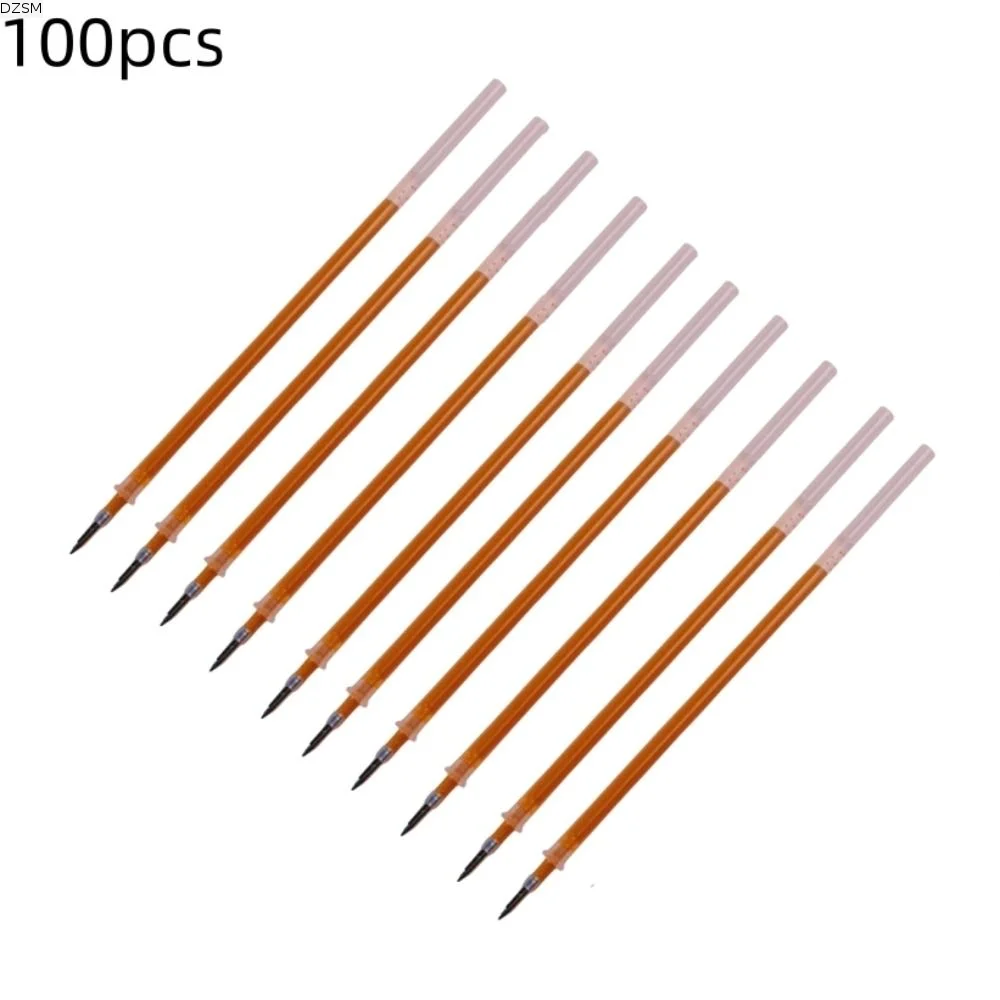 100/20 pcs 0.7mm Glitter Gold Pen Refills Smooth Thick Tip Scripture Copying Pen Refills Golden Flash Temple