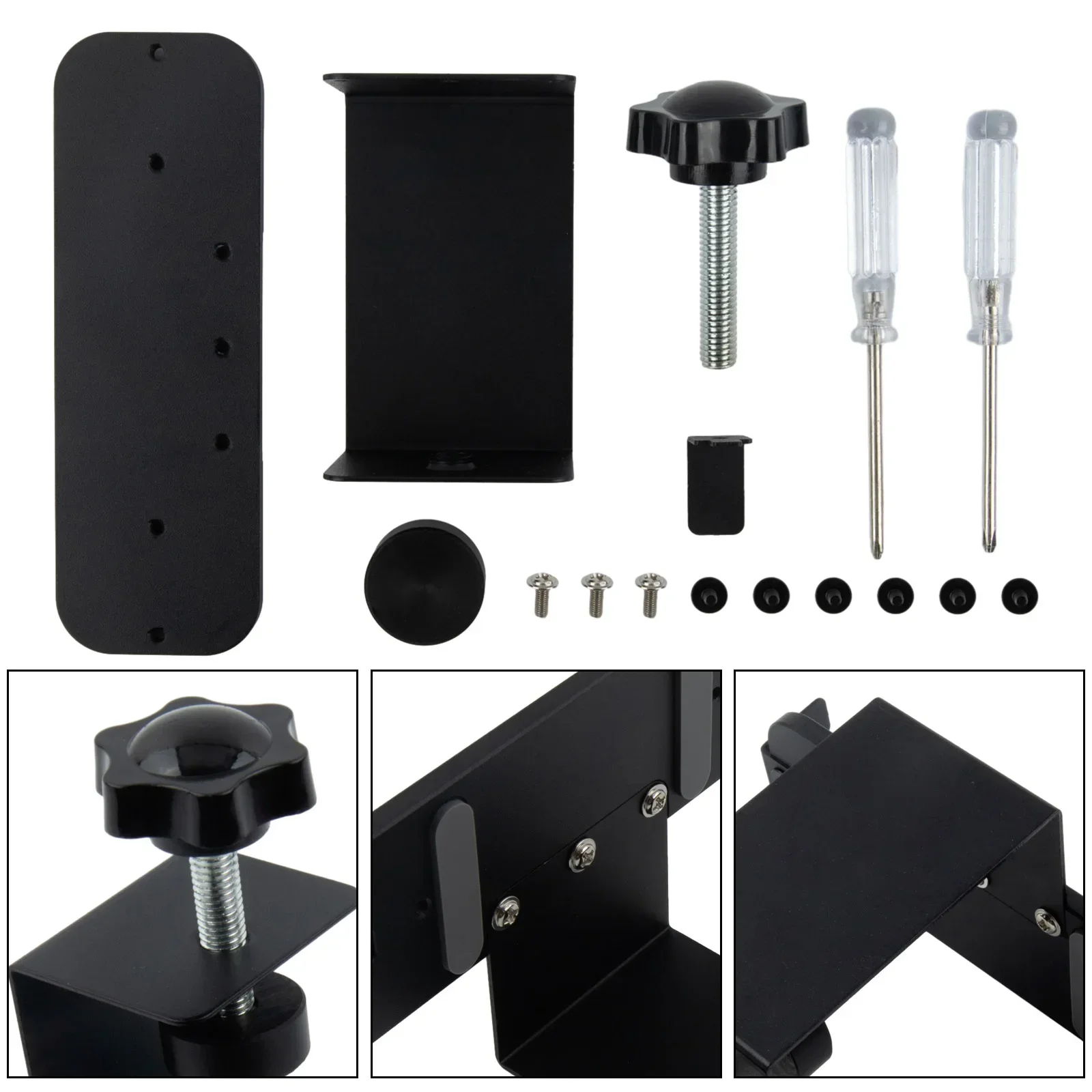 

Fits Most Doors Doorbell Mount Black/Silver Easy Installation No Drilling Required Anti Theft Durable And Practical