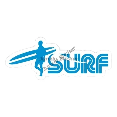 SURF Hawaii Surfing Ocean Wave PVC Sticker for Covered Scratch Decorate Car Motorcycle Helmet Camper Van Helmet Table Room Table