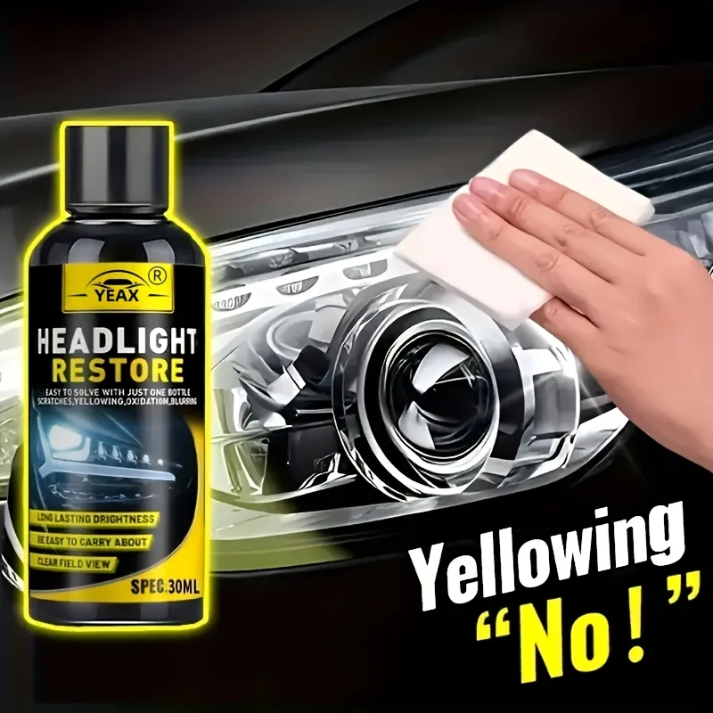 

2-Pack Professional Headlight Restoration Kit, Chemical-Free, Removes Yellowing/Oxidation, Ideal for Car Care & Gifting
