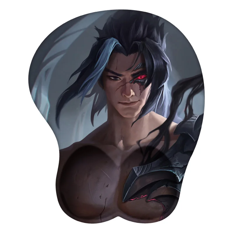 

Shieda Kayn The Shadow Reaper League of Legends Anime 3D Mouse Pad Wrist Rest Silicone Sexy Creative Gaming Mousepad Mat