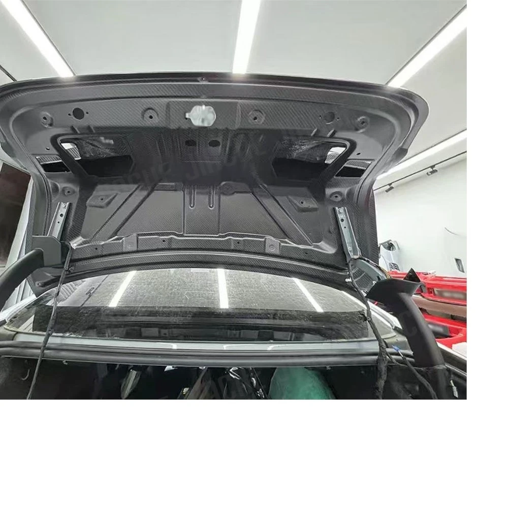 ل BMW 3 سلسلة F30 F80 سيدان 2014 2015 2016 2017 2018 2019 ألياف الكربون الحقيقية الغطاء الخلفي الجذع Decklid غطاء تعديل السيارة #4