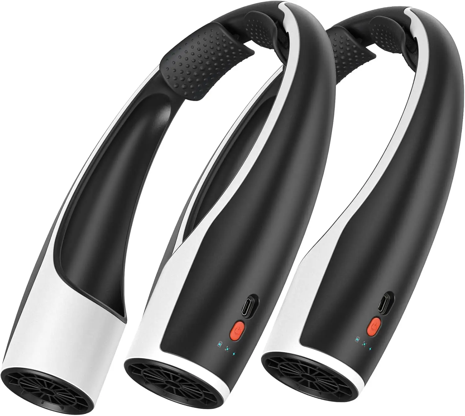 

Вентилятор для шеи с функцией hands-free - 4000 мАч, перезаряжаемый через USB-C, турбо-охлаждение, ультратихий, 4 скорости, 360° ° Вентиляционная система Airflow для путешествий на природе (черная)