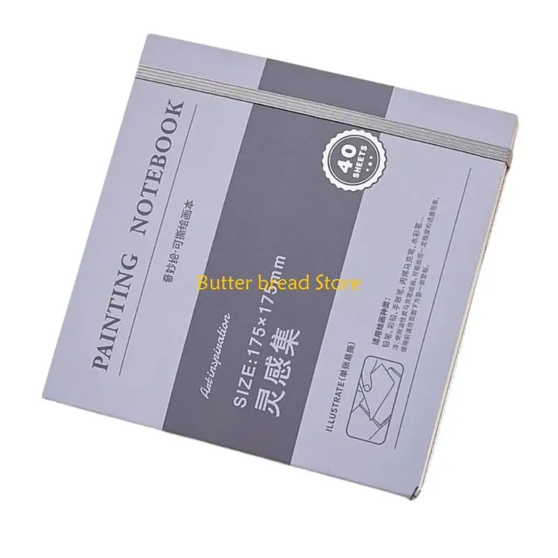 W89C Buku Catatan Gambar Mudah Robek Buku Catatan Air Buku Mudah Robek Perlengkapan Seni Buku Gambar Kecil