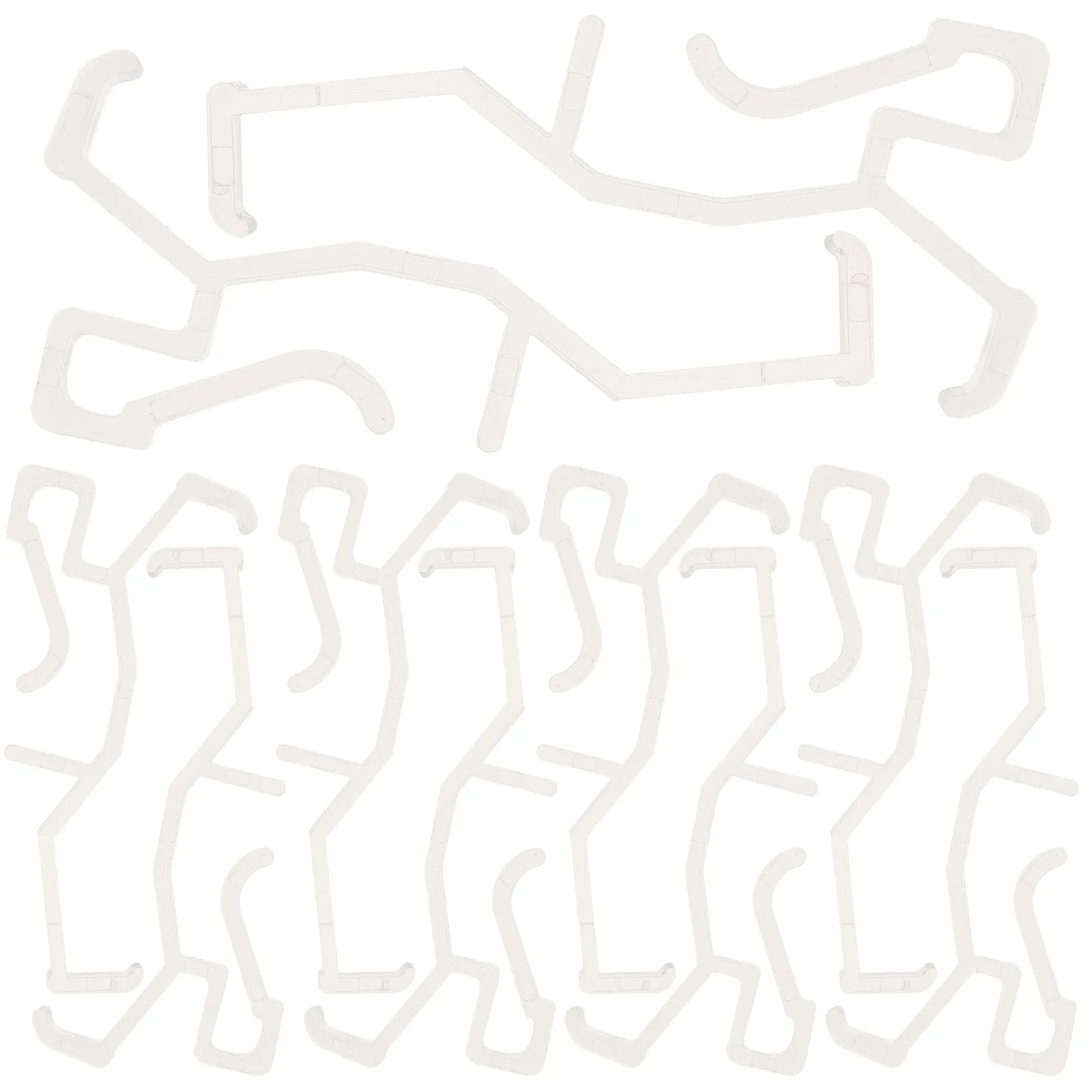 

10pcs Plastic Valance Clips Transparent For Blinds Replacement Wear-Resistant Blind Clamps Household Curtain Accessories