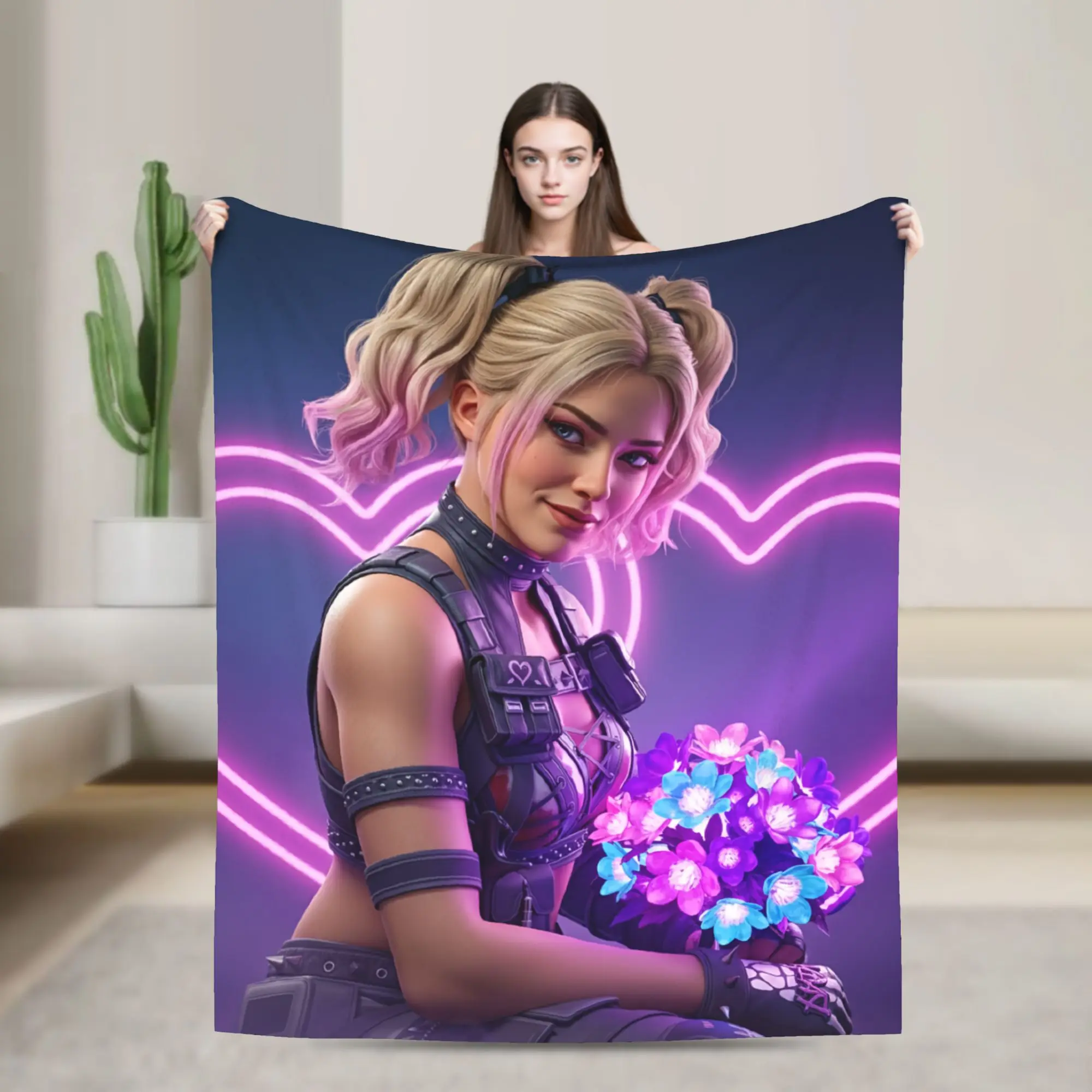 Super Soft A-Alexa Bliss Throw Blanket Premium Flannel Fleece Lightweight Wrestler  Bed Blanket Cozy Fluffy Blankets All Season