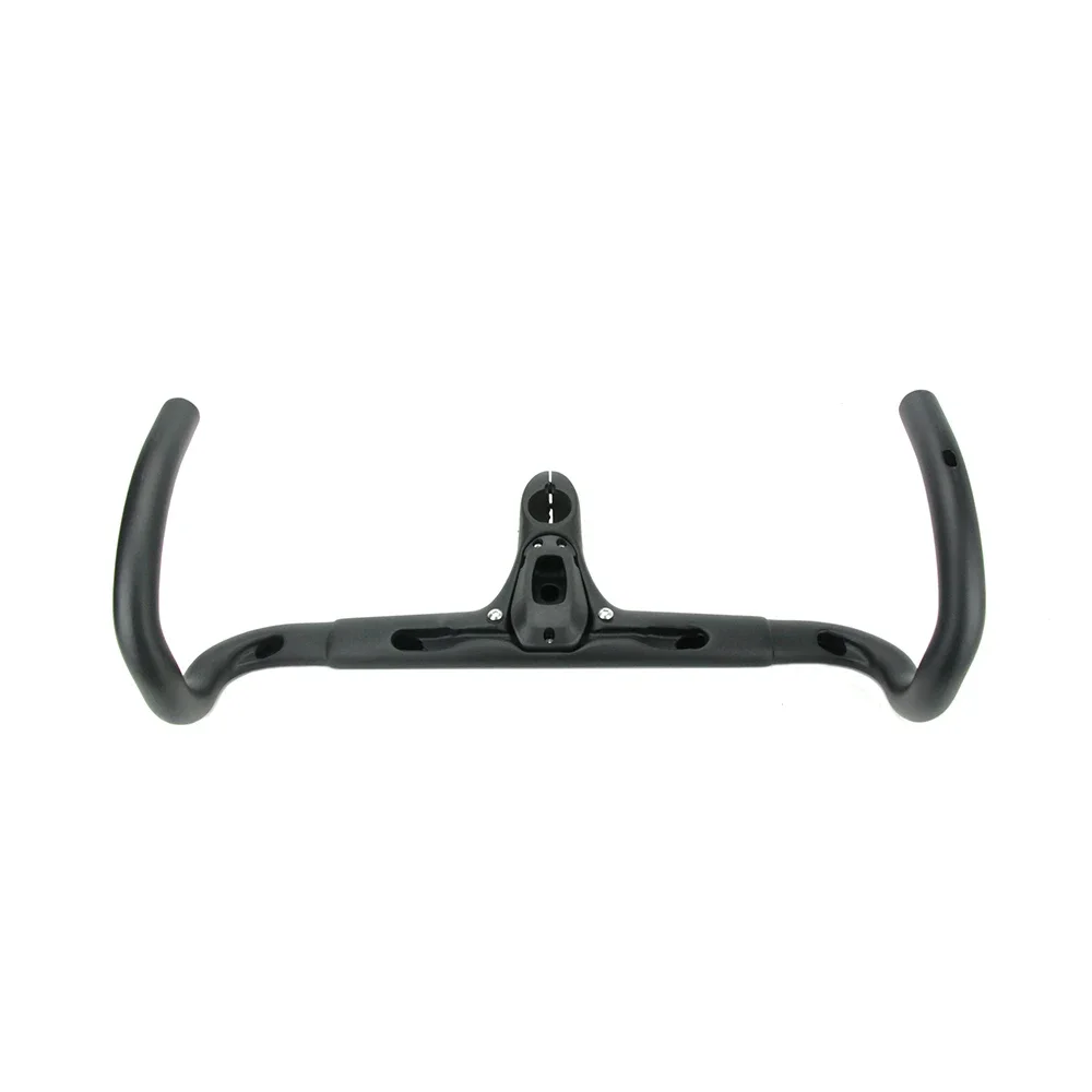 Integrated Handlebar Bent Bar for Road Bike Full Carbon Fiber 6D UD Weave with Bicycle Computer Special Spacer Light Mount28.6mm