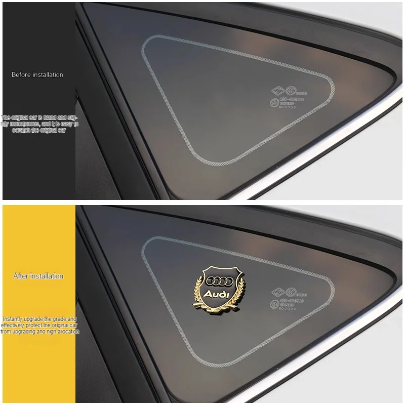 3D Metal Car Interior Dekoration Stickers Badges Auto Styling For Audi A3 8L 8V 8P A4 B5 B6 B7 B8 A5 A6 C5 C6 C7 A7 A8 D3 Q5 Q7