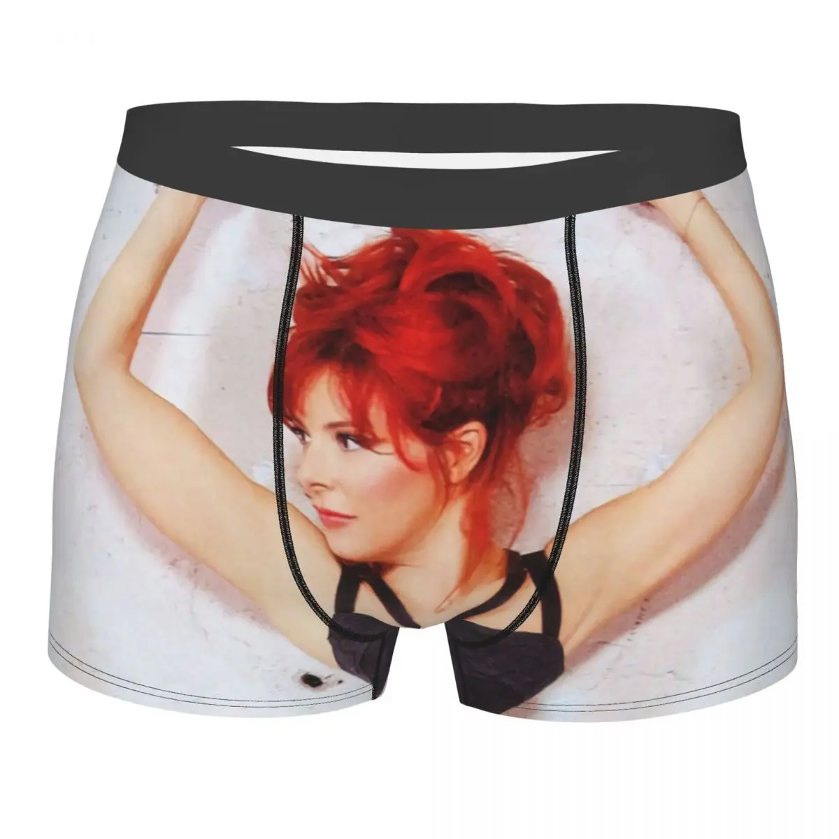 Fashion Mylene Farmer Elegant Boxers Shorts Panties Male Underpants Comfortable French Singer Briefs Underwear