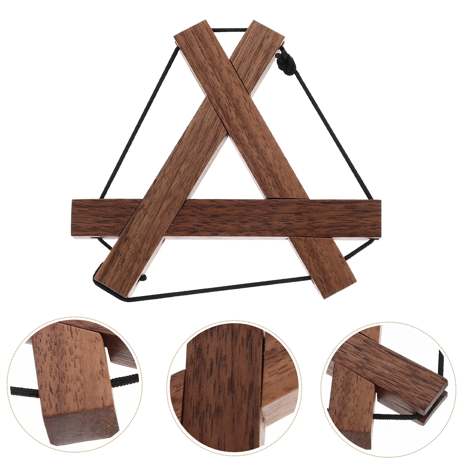 

Wooden Trivet Triangle Shape Heat Resistant Mat Non-Slip For Hot Pots Pans Bowl Holder Kitchen Countertop Protector Table