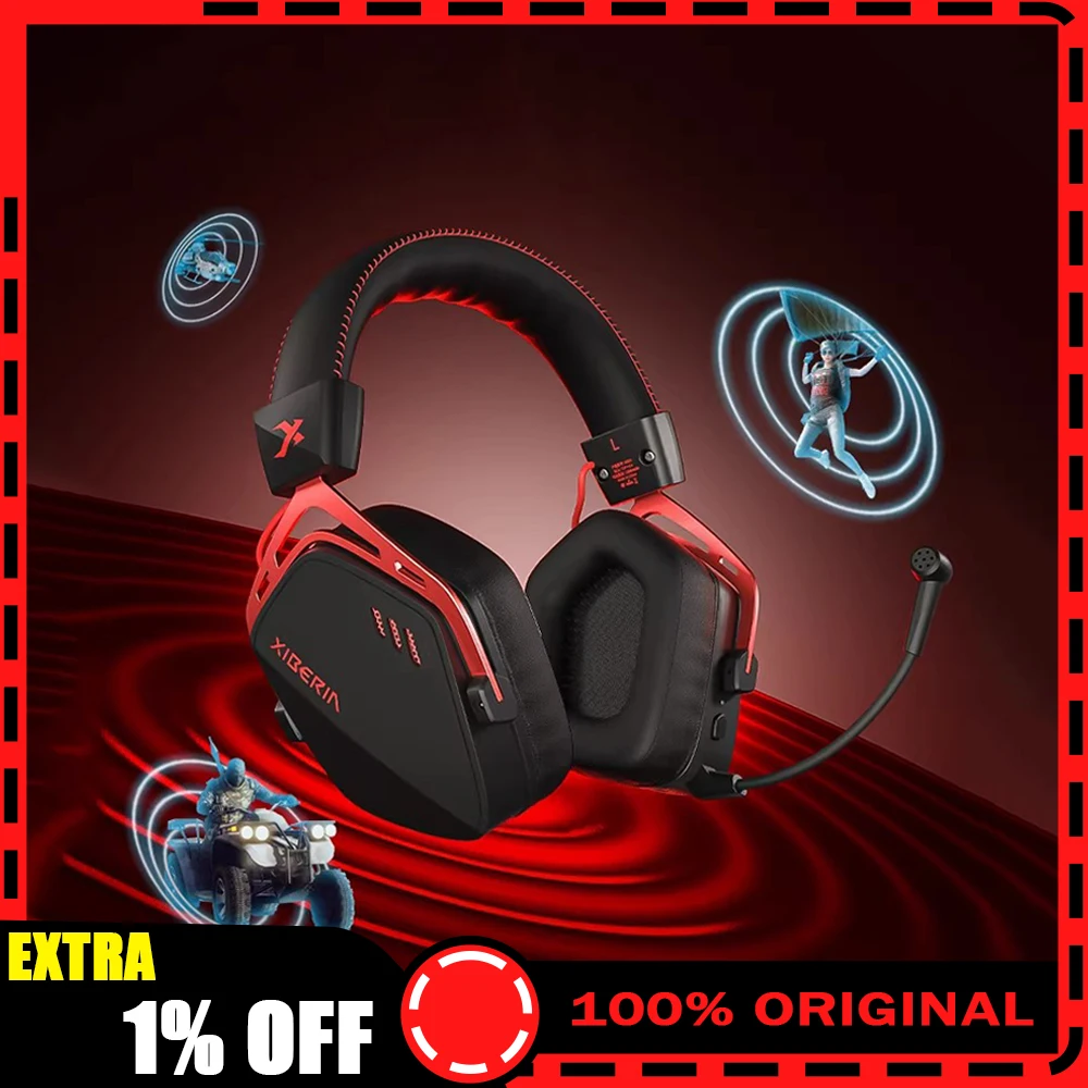 

Беспроводные наушники XIBERIA K03S, три режима, чип ATS3031, ИИ-шумоподавление, игровые наушники, легкие, с длительным временем автономной работы