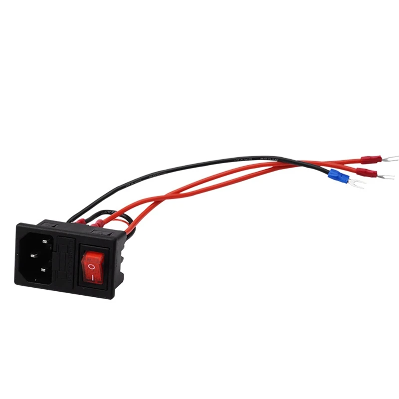 3D Printer Accessories Power Switch Socket Module 220V/110V 10A U-Shaped Plug Power Socket Module