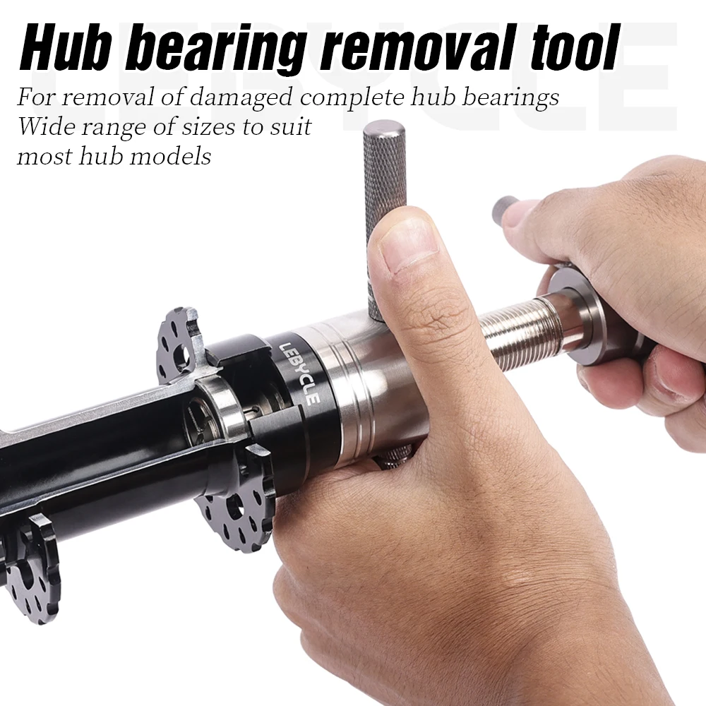 LEBYCEL MTB Road Bicycle Hub Bearing Removal Tool Bike Hub Tower Base Removal Tool Removal Puller Bike Hub Bearing Repair Tool