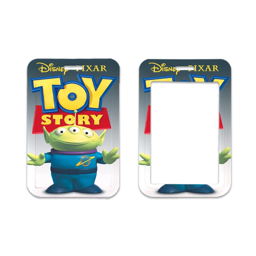 2024 Hot Sell ABS Custom Toy Story Business Badge holder Plastic Hard ID PVC Card Holder With Custom Logo Pattern