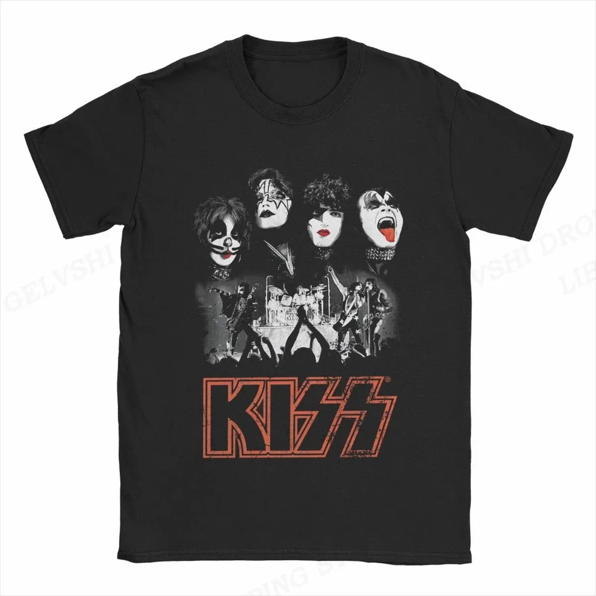 Kiss Band T Shirt Men Women Fashion T-shirt Cotton Tshirt Street Hip Hop Tee Unisex Camisetas Hombre Sports Tops Rock Band Shirt