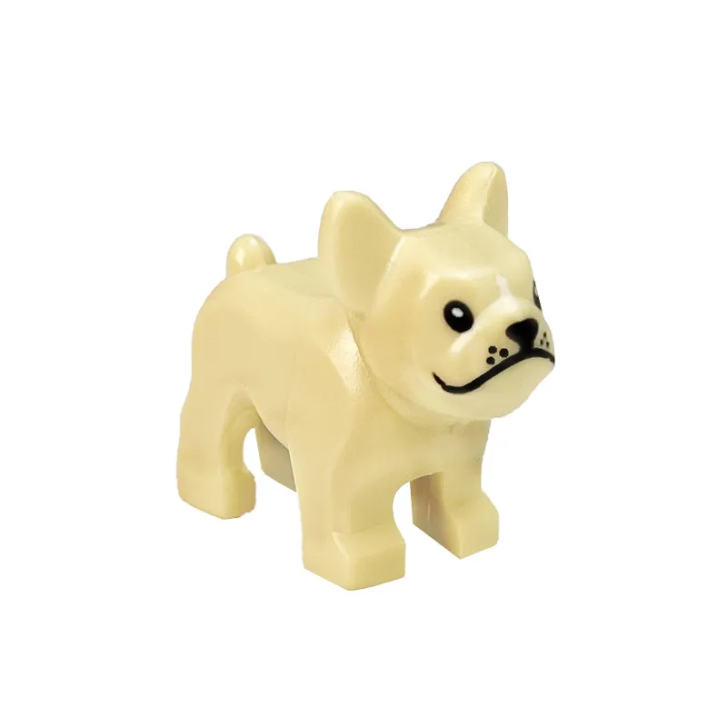 Compatible With LEGO MOC Small Particle Building Blocks, Spotted Puppies, Bulldogs, Golden Haired Dogs, Animal Assembly Toys