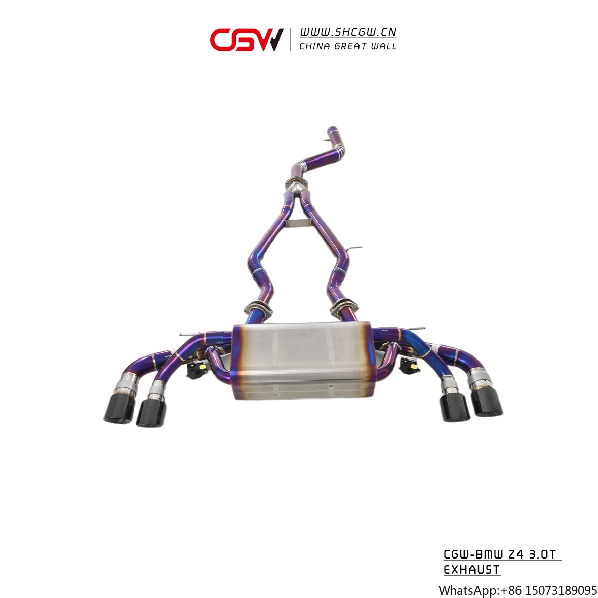 

Лучшая цена! Доступная автомобильная выхлопная система Catback из титана с фиолетовым покрытием, карбоновыми насадками и клапанами для Z4 M40 3.0T