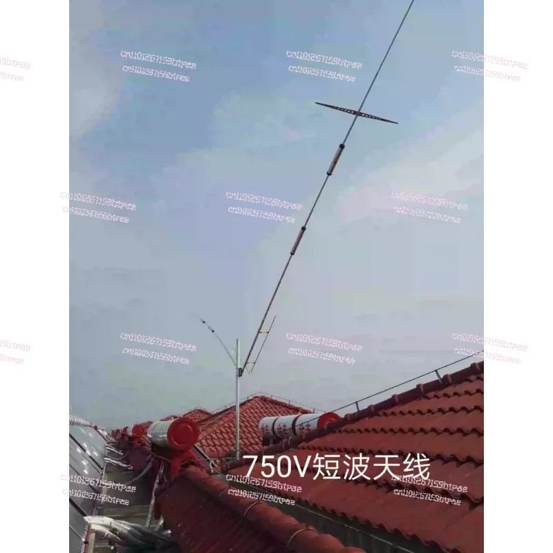 High-efficiency short-wave antenna with excellent performance 750V positive V, 5-band low-noise