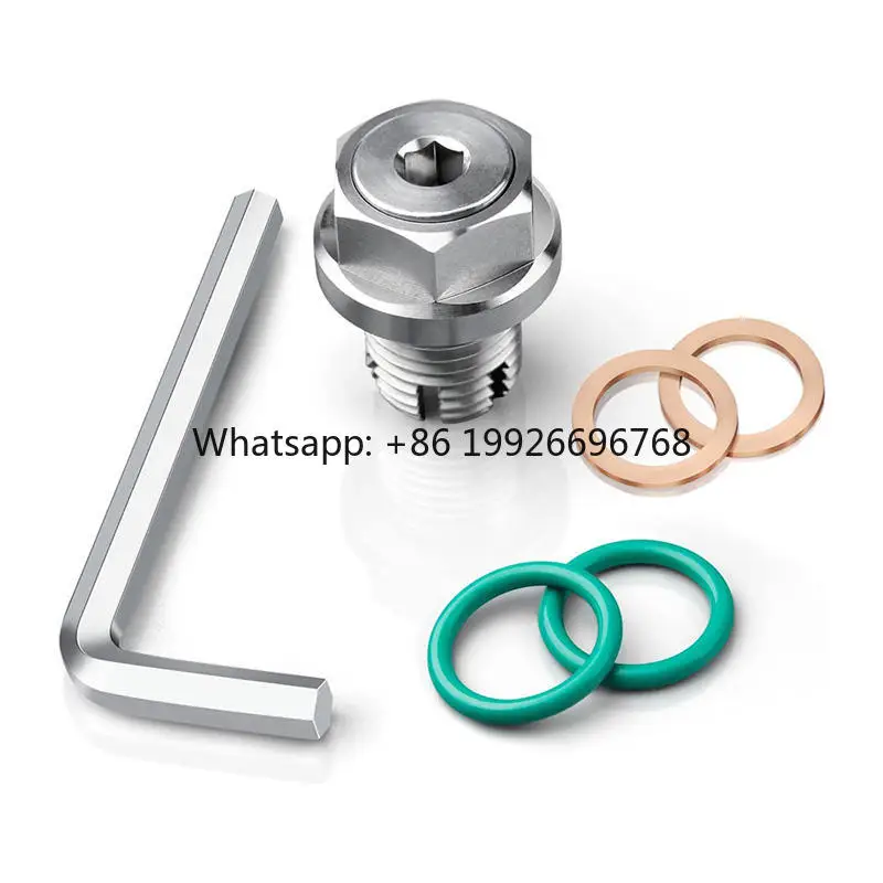 

M14.1-1.5 X 15mm Stainless Steel Oil Pan Repair Kit New Copper Adapter O-Ring Self Tapping Piggyback Solution Car Bag
