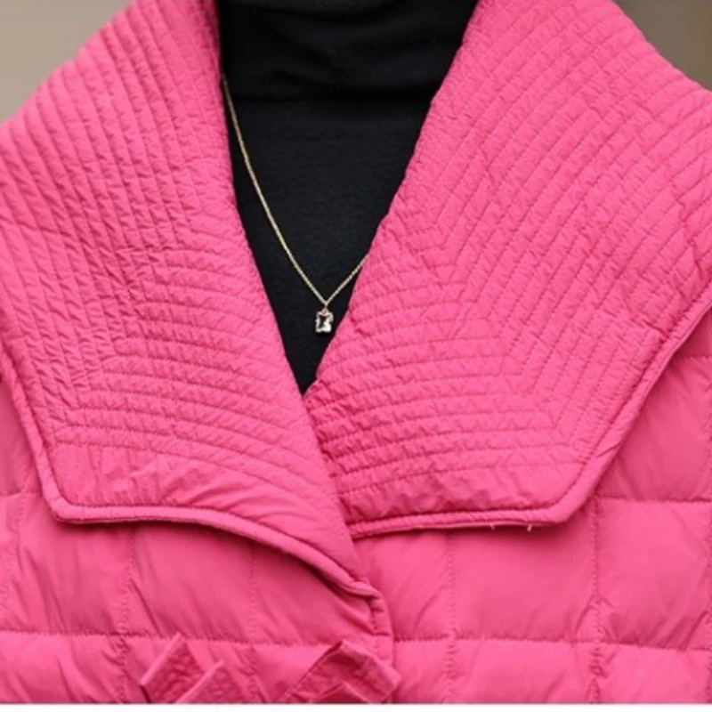 Abrigo corto de algodón para mujer, chaqueta holgada de estilo Chanel, ropa de invierno, novedad de 2024