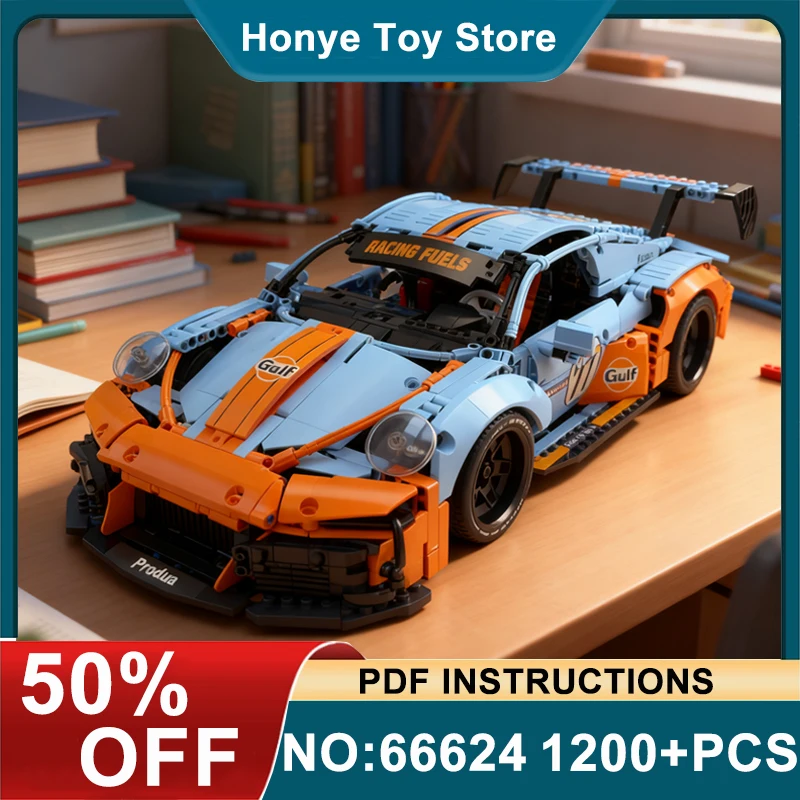 Classic MOC 66624 Technical Compatible 42056 Super Sports Car Racing Model Building Blocks Bricks Puzzle DIY Toy Chrismas Gifts