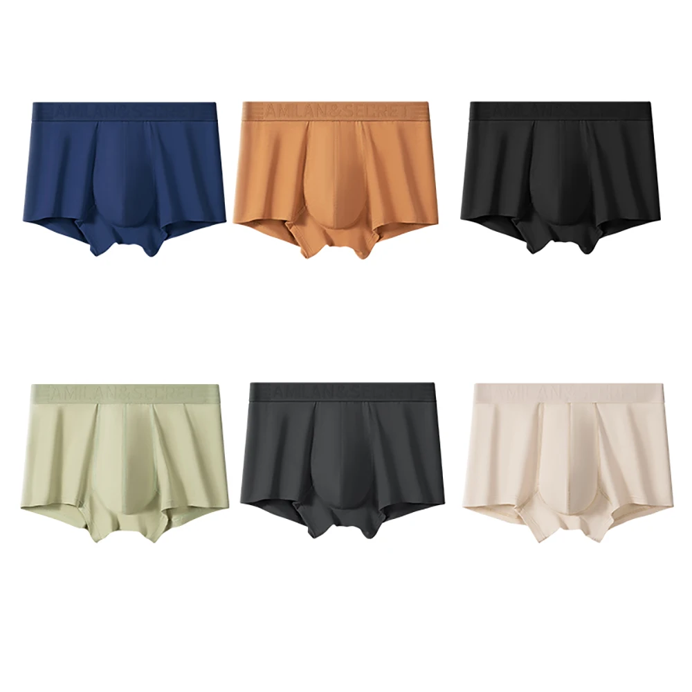 3PCS/Pack 100% Baby Cotton Super Soft Men's Panties Antibacterial Breathable Underpants 3D U-type Crotch Seamless Man Underwear