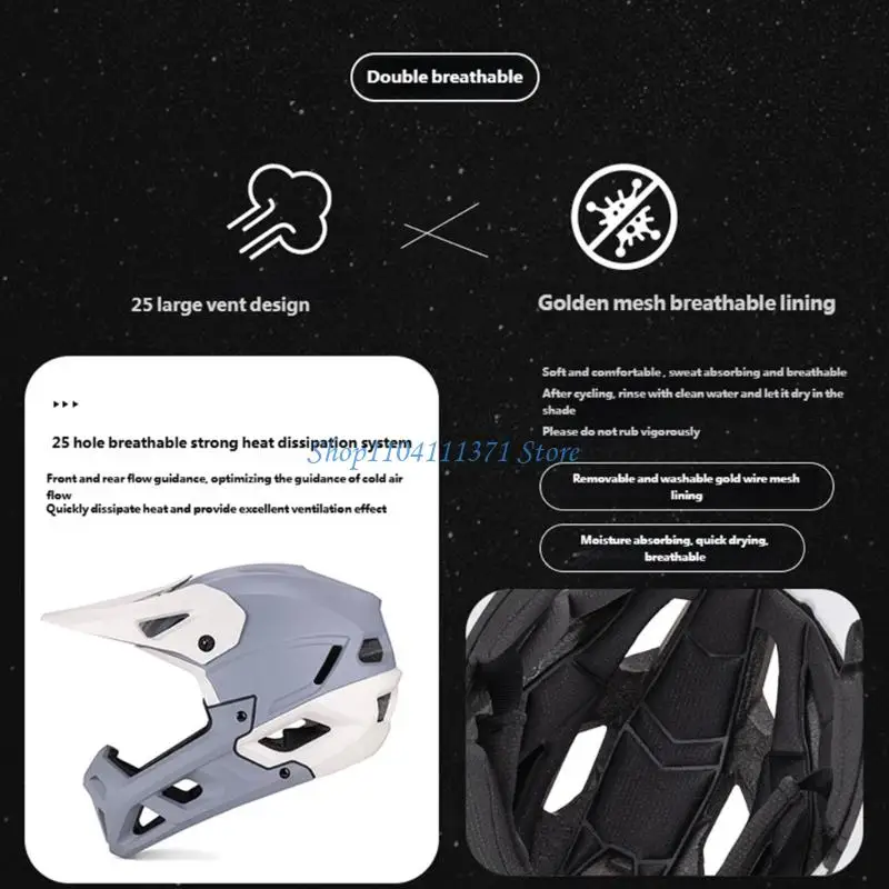 P9FC Advanced Mountain Cycling Helmet Full Face Design Impact Resistant Soft Liner