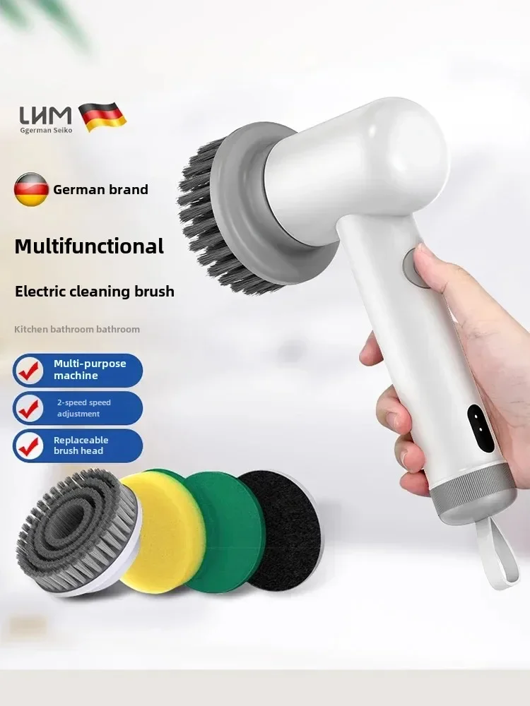 

Electric cleaning brush, electric brush, handheld waterproof cleaning machine, household kitchen and bathroom tile brush pot
