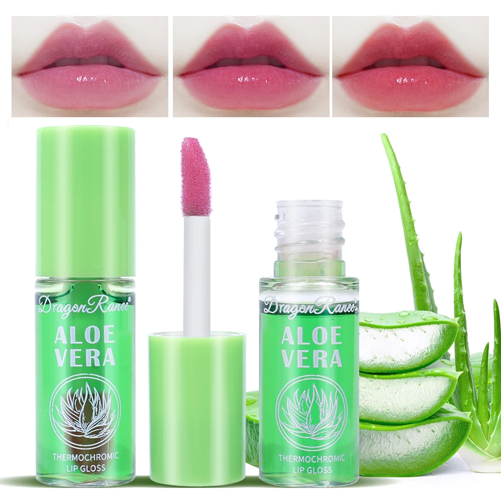 Brillo de labios que cambia de Color Aloe, hidratante Natural, nutre profundamente los labios, nutritivo de larga duración, cuidado de los labios, tinte de labios