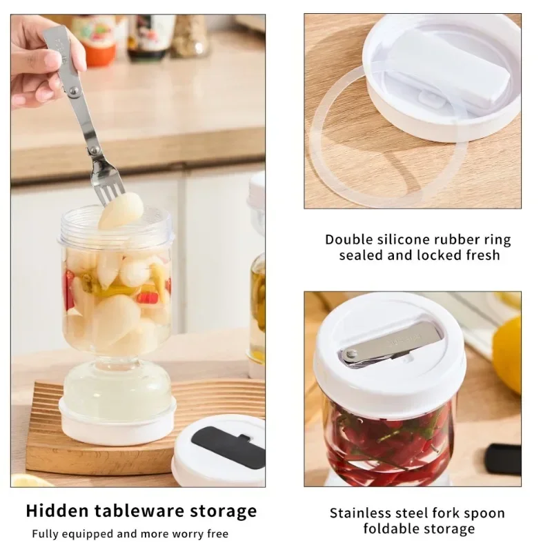 Kimchi Cans Food Bottle Storage Kitchen Fermentation Kimchi Box Dry and Wet Distribution Household Containers Jars Oragnizer New