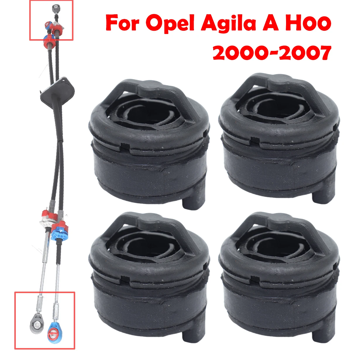 

4X Gear shifter Cable selector Linkage End Cup Bushing For Opel Agila A Suzuki Wagon Vauxhall Agila Chevrolet MW car accessories